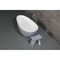 Aqua Eden 67.31 L, 32.31 W, Glossy White/Matte Gray, Solid Surface White Stone VRTOV683321WG - alternate 5
